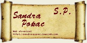 Sandra Popac vizit kartica